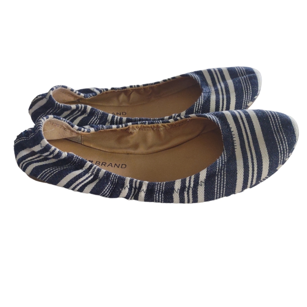 💥 Host Pick💥 Lucky‎ Brand "Emmie" ballerina flats Navy/ivory Size 8M